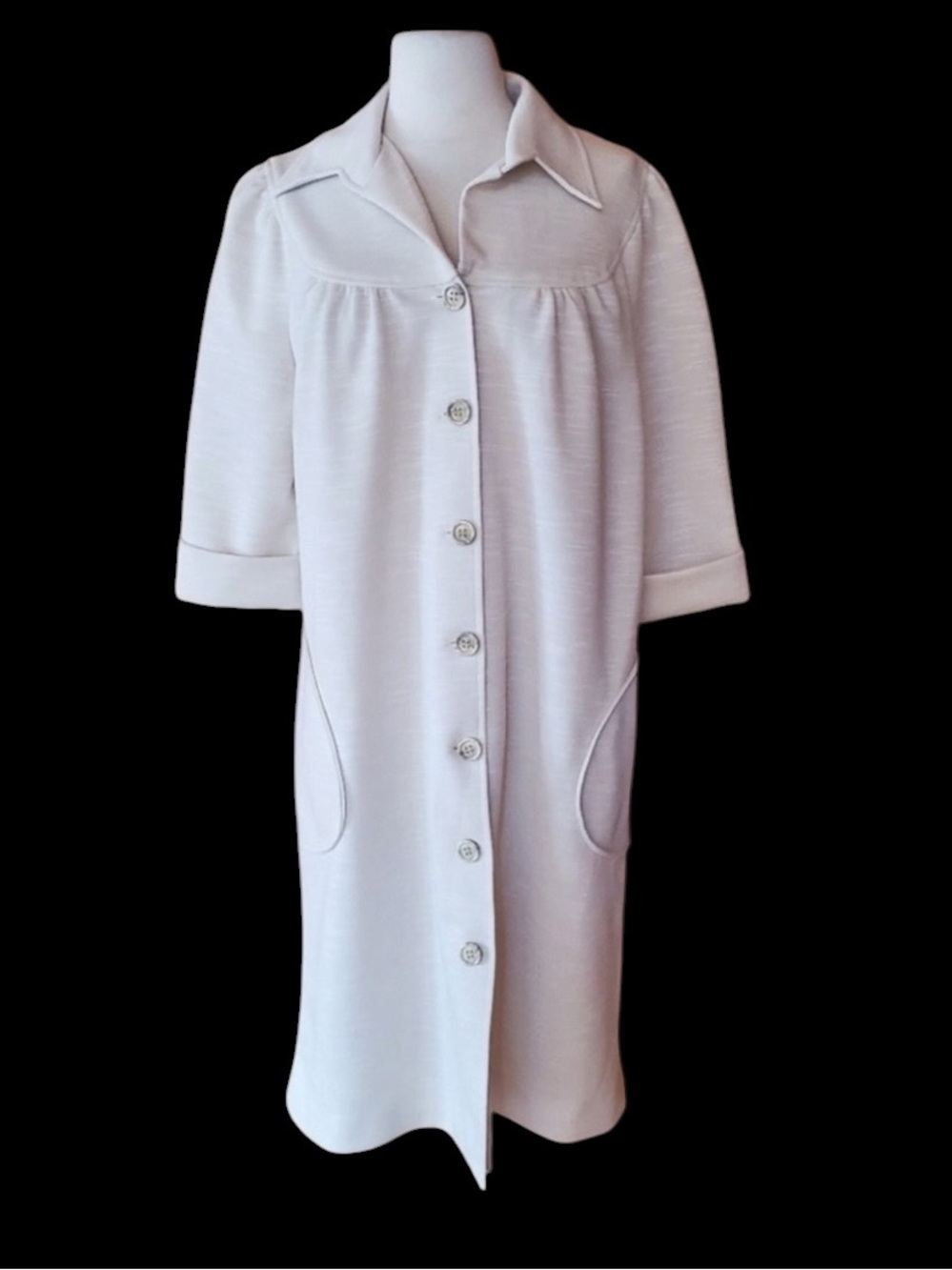 1970s Sears Fashions Light Tan Dress